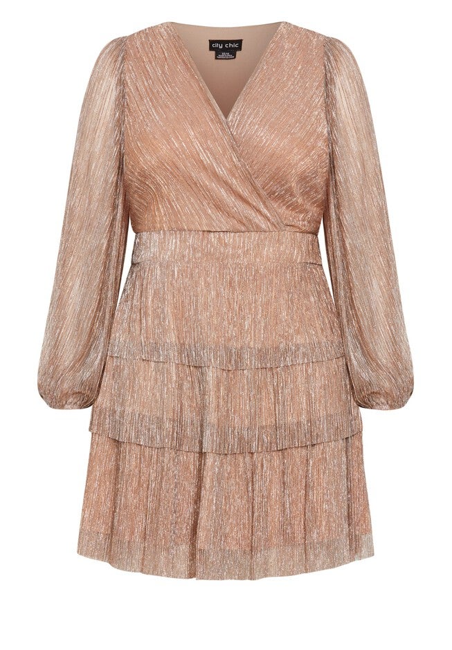 Lilian Sparkle Dress - soft blush, GOLD, alternate image number null