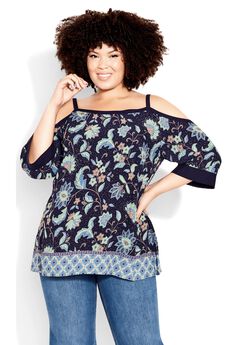 Daisy C/S Print Top