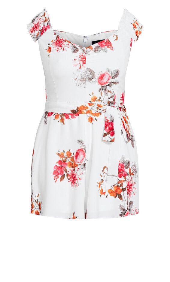 Floral Crush Romper - ivory, WHITE, alternate image number null