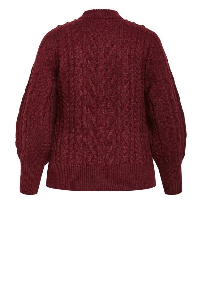 Saskia Jumper - cabernet, RED, alternate image number null
