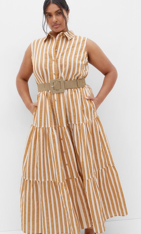 Clean Lines Dress - terracotta, ORANGE, alternate image number 1