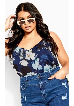 Shy Orchid Top - navy