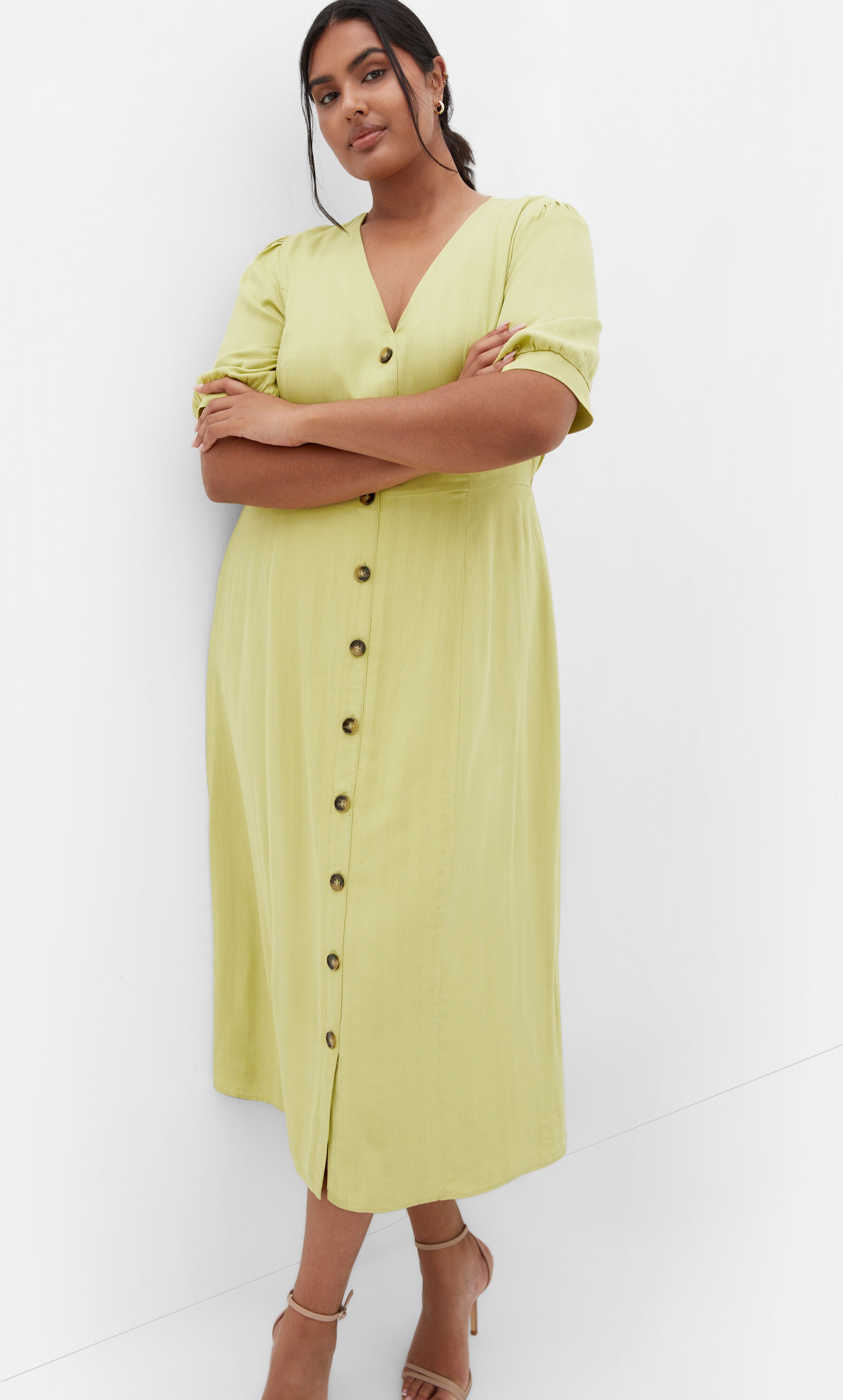 Charli Dress - light khaki, YELLOW, alternate image number 2