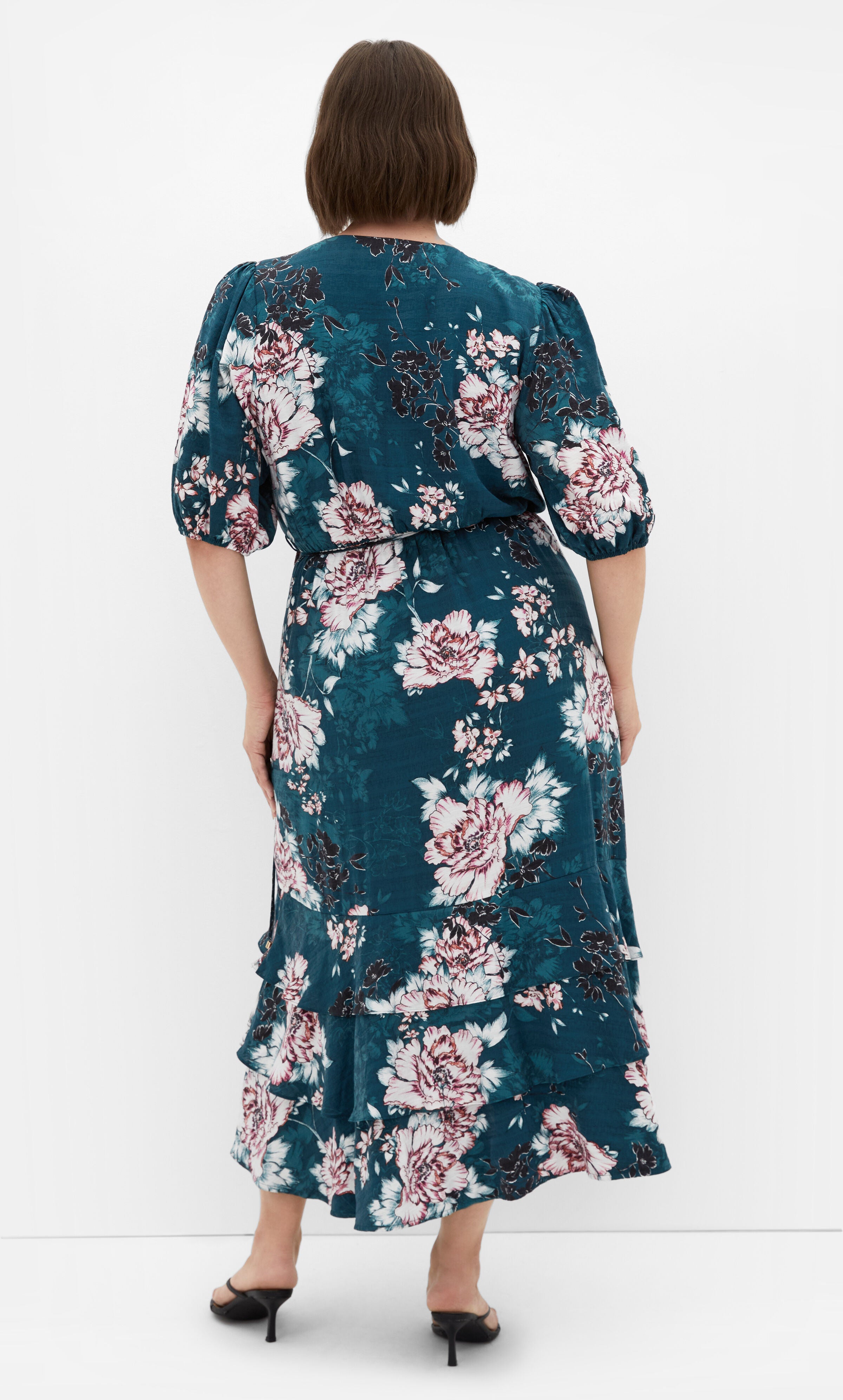 Bea Floral Dress - jade, GREEN, alternate image number 2