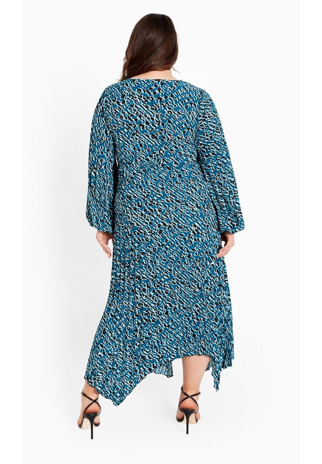Eve Pleat Print Dress, NOUVEAU, on-hover image number 1