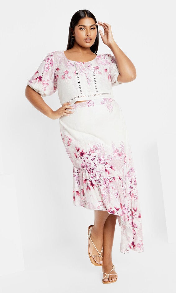 Isabella Border Top - sweet border, WHITE, alternate image number 1