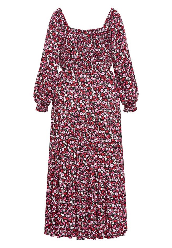 Lexie Print Maxi Dress - beet red, RED, alternate image number null