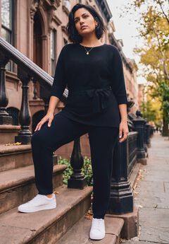 Sweater Knit Straight Leg Pant