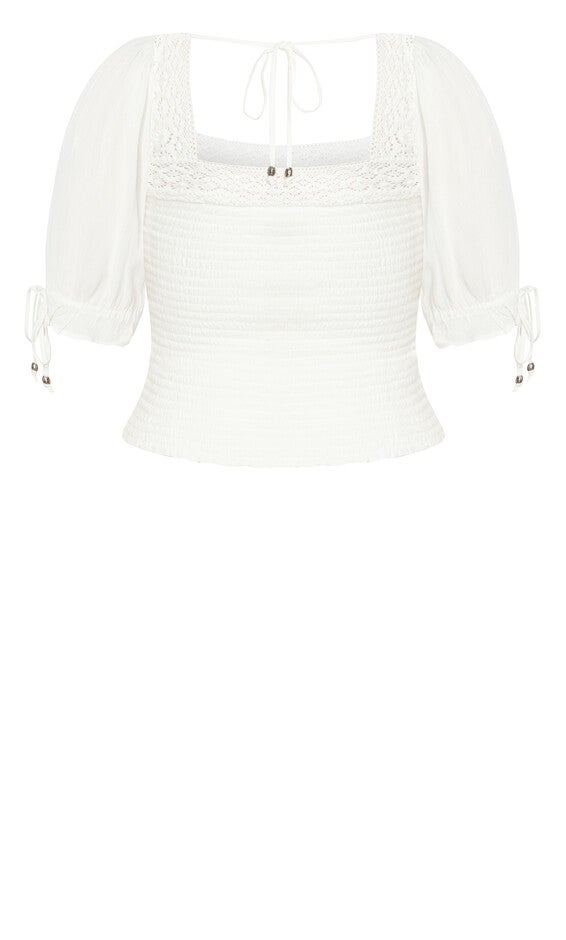 Aurora Plain Top - ivory, BEIGE, alternate image number 6