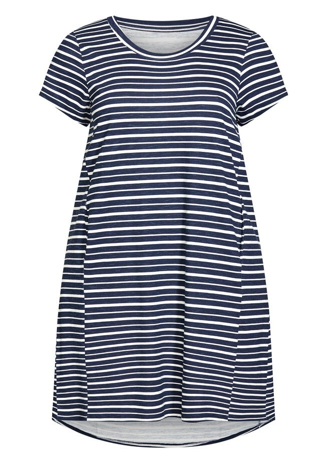 Hello Sun Str Dress, STRIPE NAVY, alternate image number 3