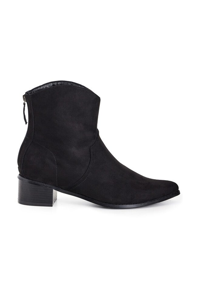 WIDE FIT Western Ankle Boot - black, BLACK, on-hover image number null