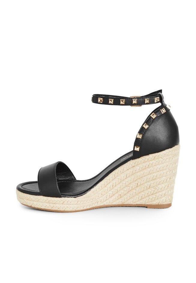 Electric Gold Stud Hardware Wedge - black, BLACK, alternate image number 3