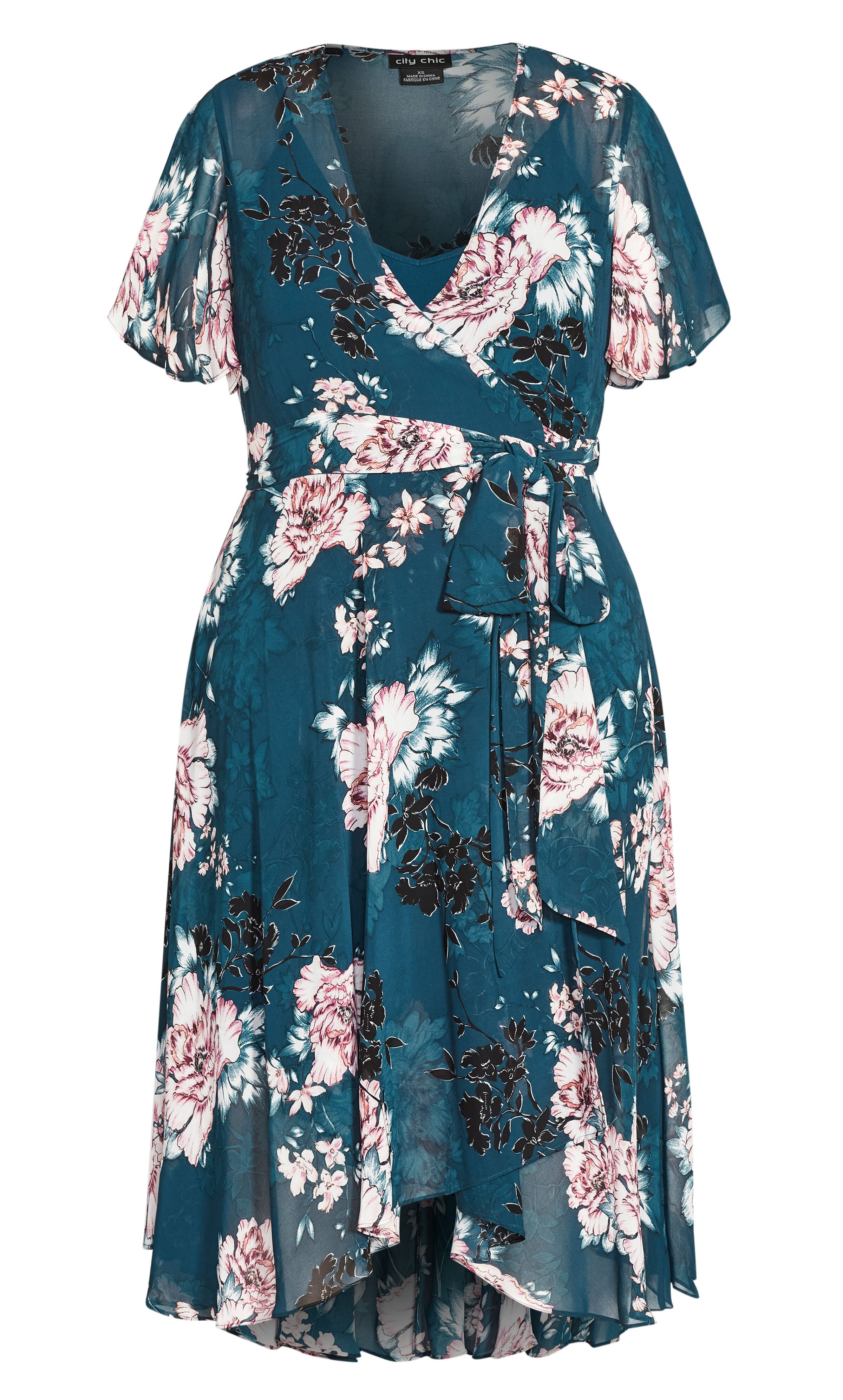 Blossom Short Sleeve Dress - jade, GREEN, alternate image number 4