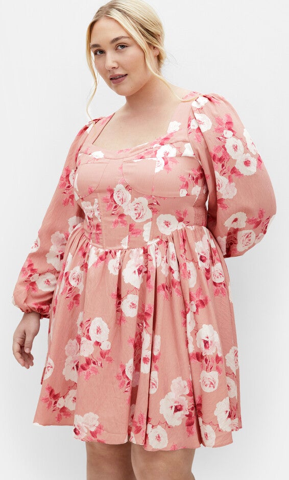 Cordelia Print Dress - vintage rose, PINK, alternate image number null