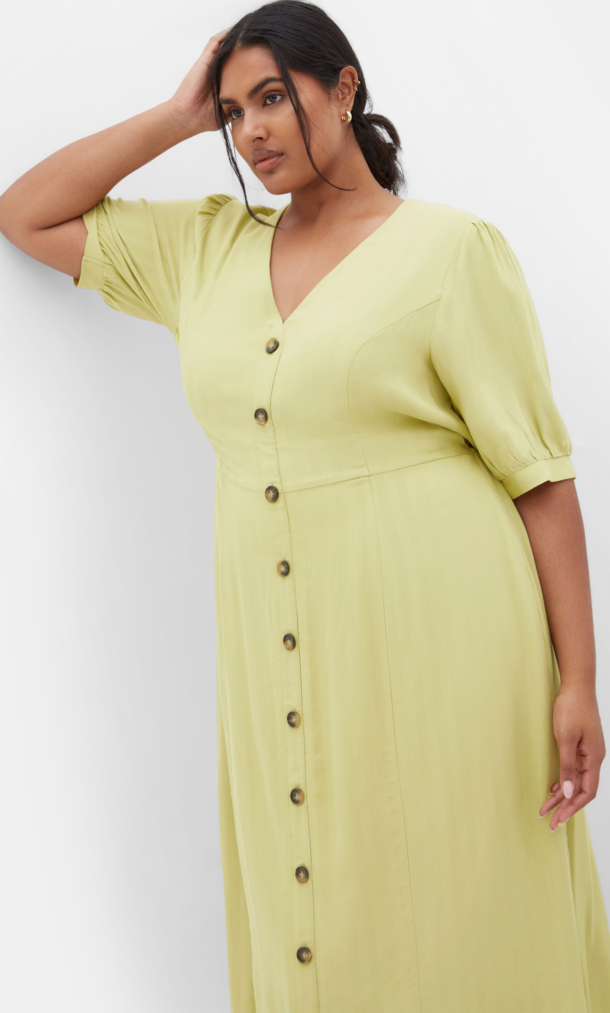 Charli Dress - light khaki, YELLOW, alternate image number 3