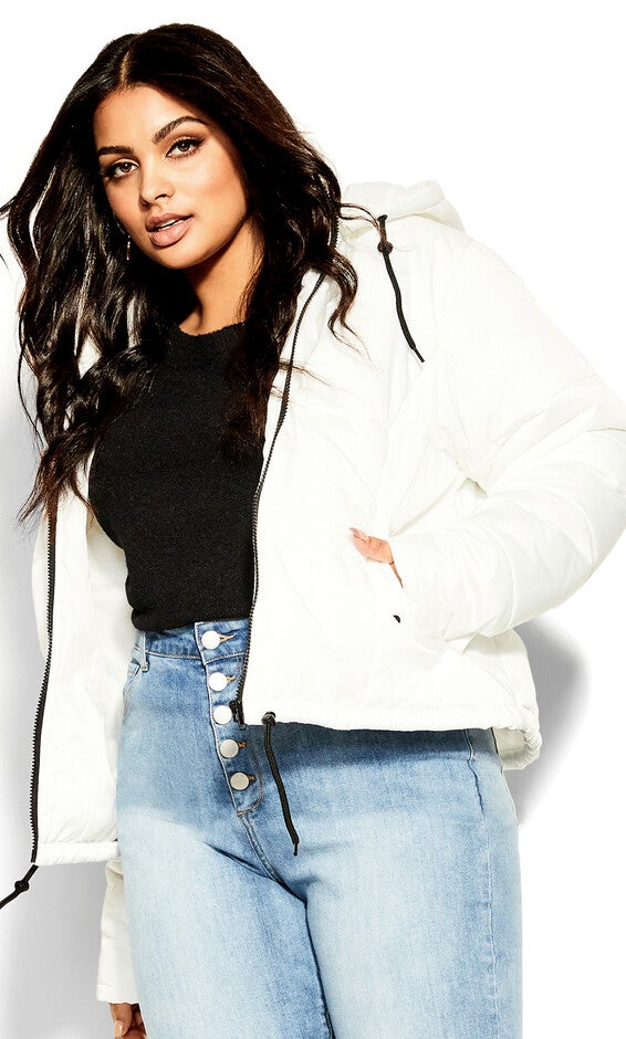 Streetwise Puffer Jacket - ivory, WHITE, hi-res image number null