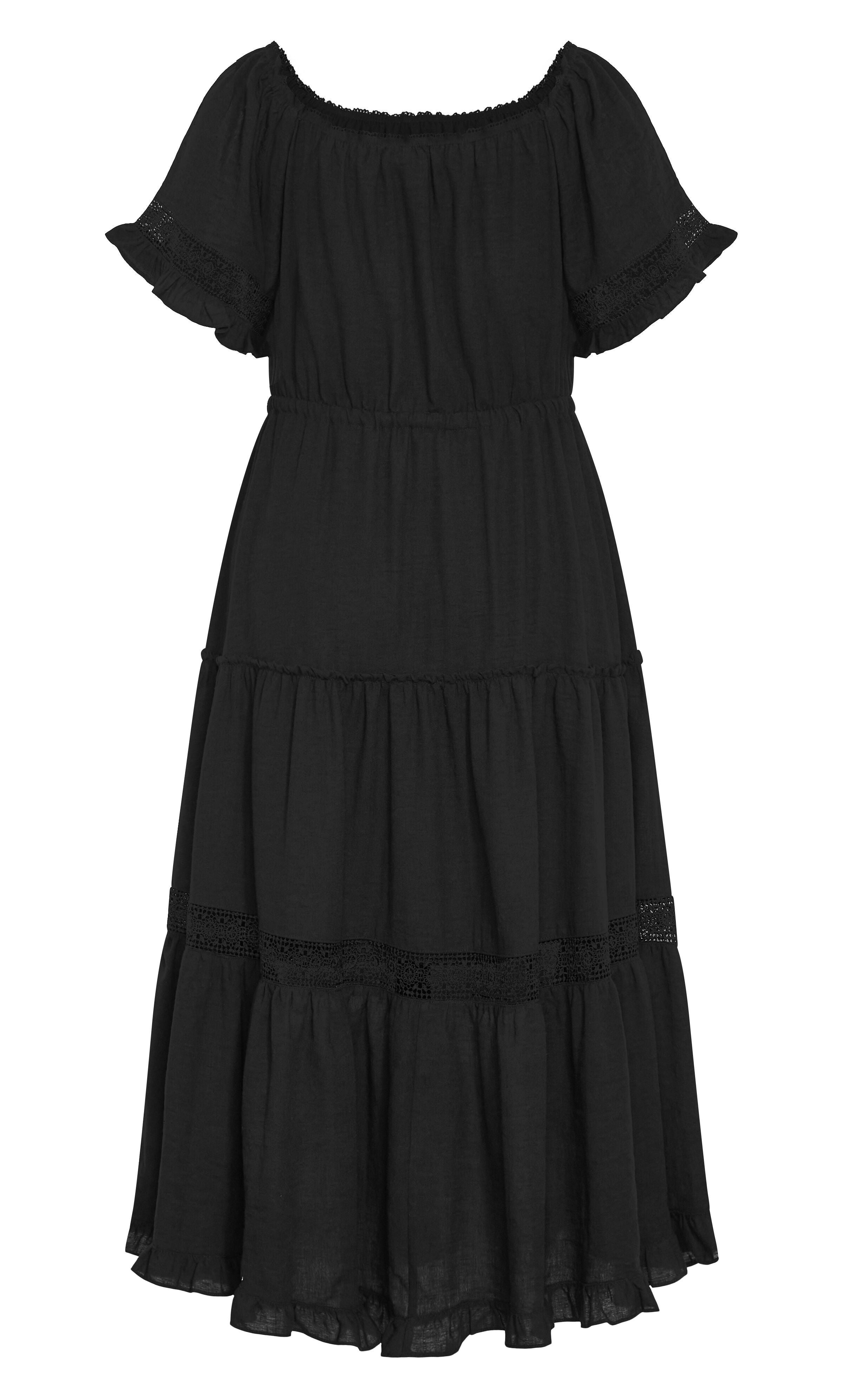 Angel Midi Dress - black, BLACK, alternate image number 6