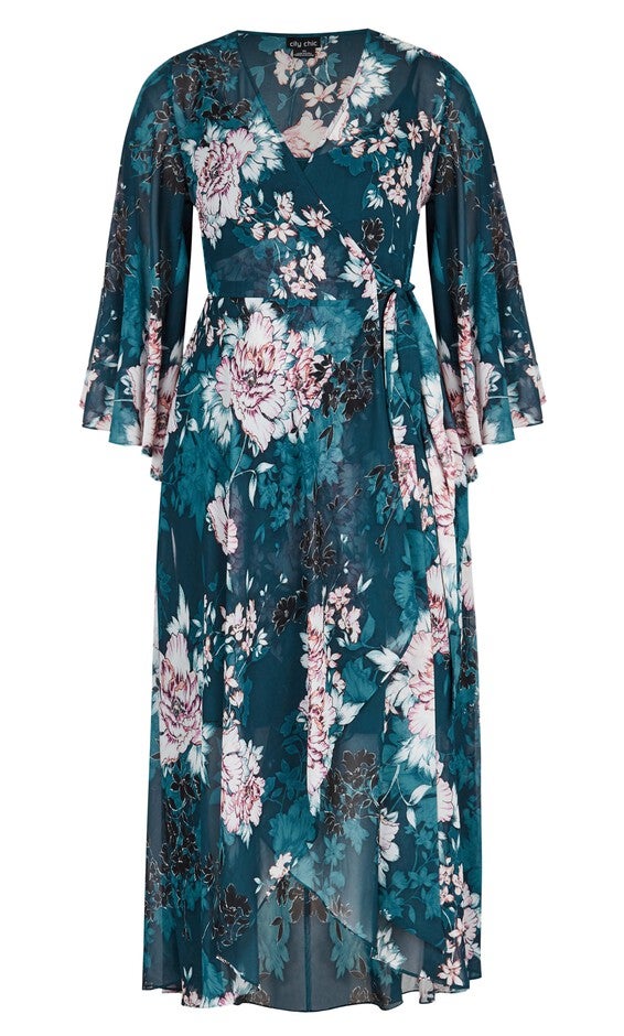 Jade Blossom Maxi Dress - jade, GREEN, alternate image number 3
