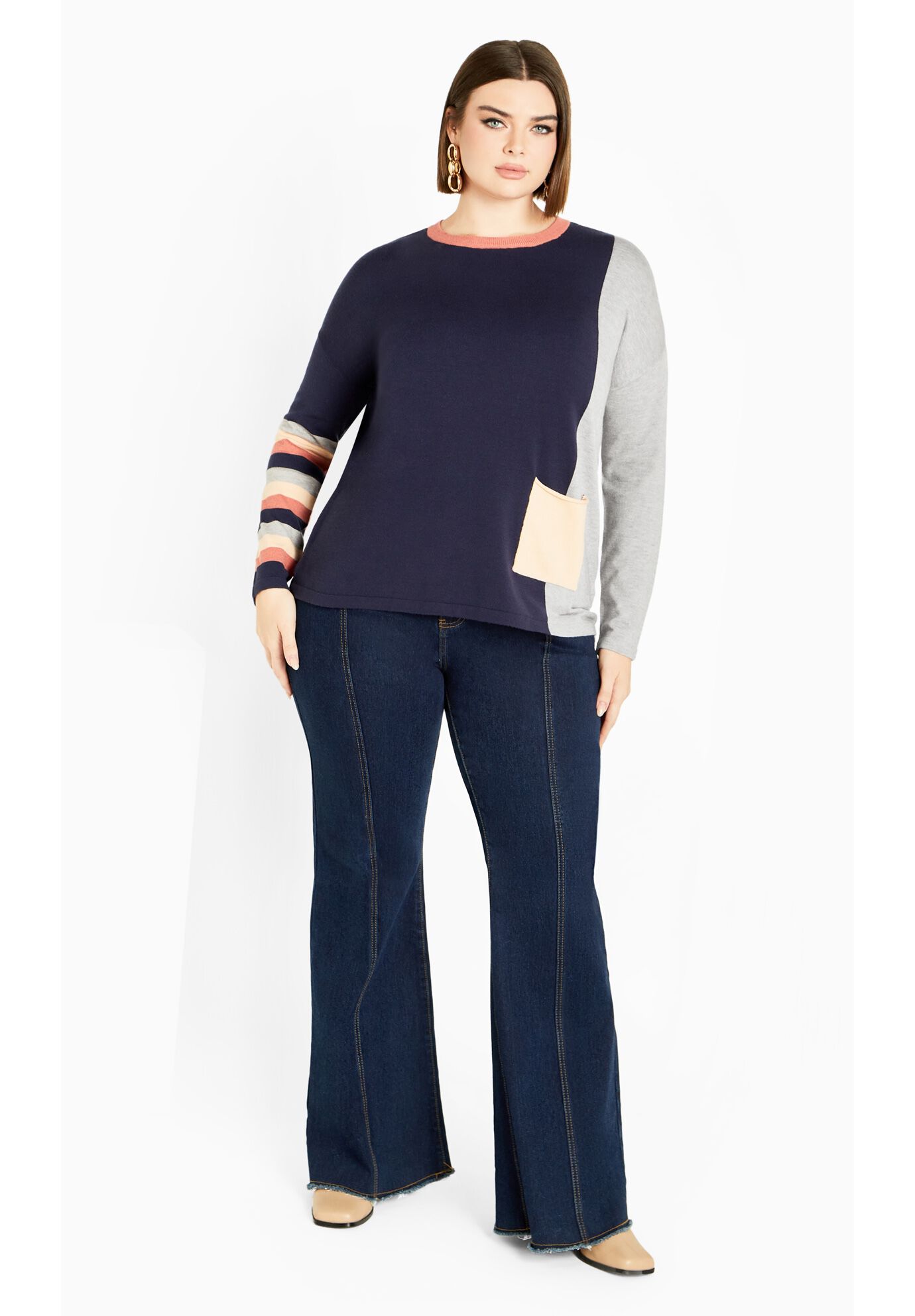 Luna Sweater, NAVY, alternate image number 3