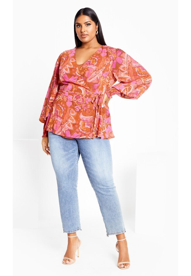 Alexis Print Top - sienna, PINK, on-hover image number null