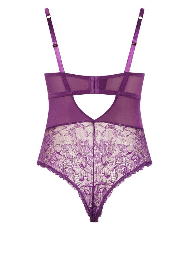 Renay Underwire Lace Bodysuit - imperial purple, PURPLE, alternate image number null