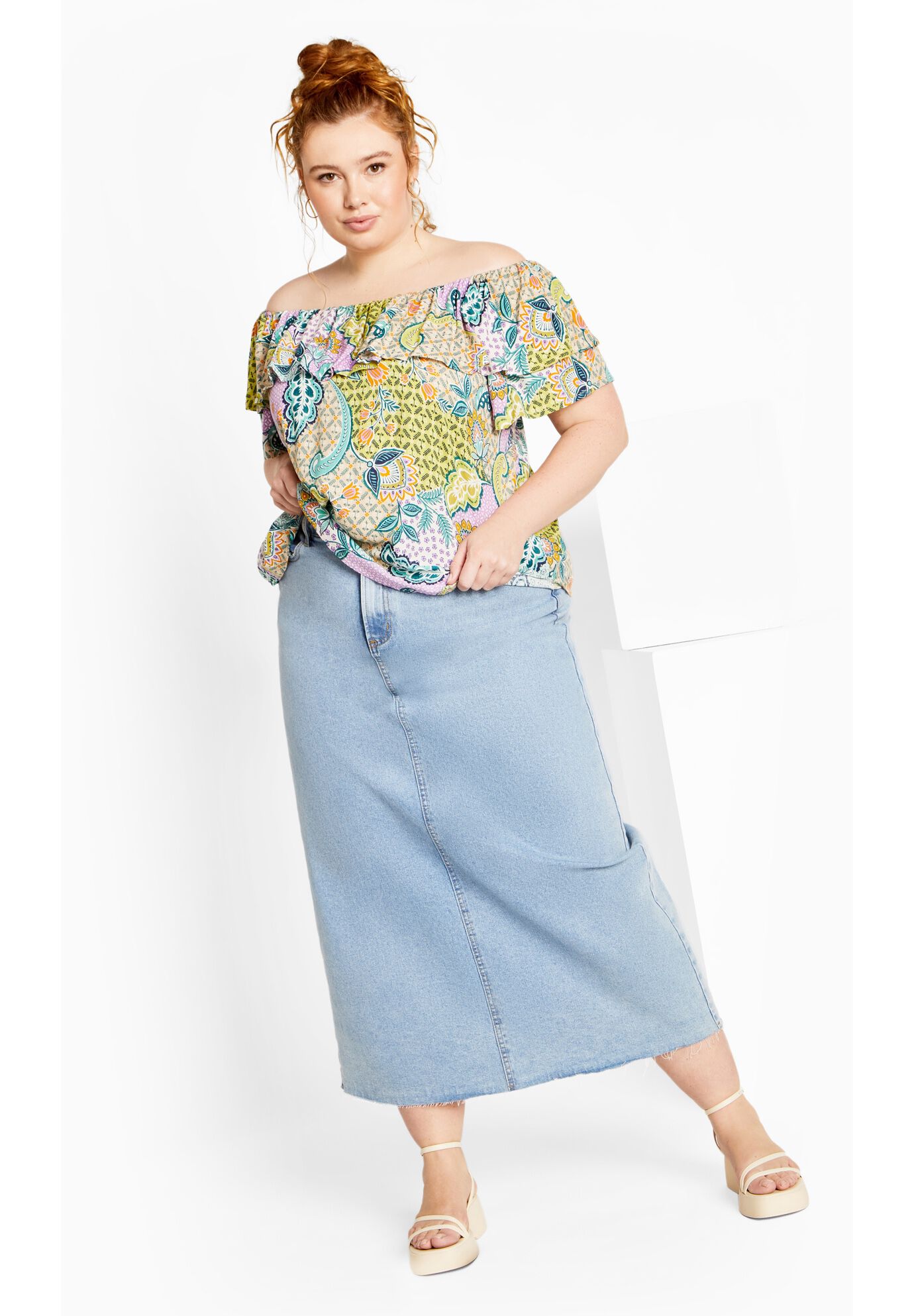カットソー(長袖/七分) holiday - HOLIDAY  SUPER RIB RUFFLE TOPS HOLIDAY（ホリデイ）の「SUPER RIB PUFF L/S TOPS (FRUIT