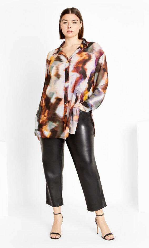 Sheer Lover Print Shirt - white, MINERALS, alternate image number 4