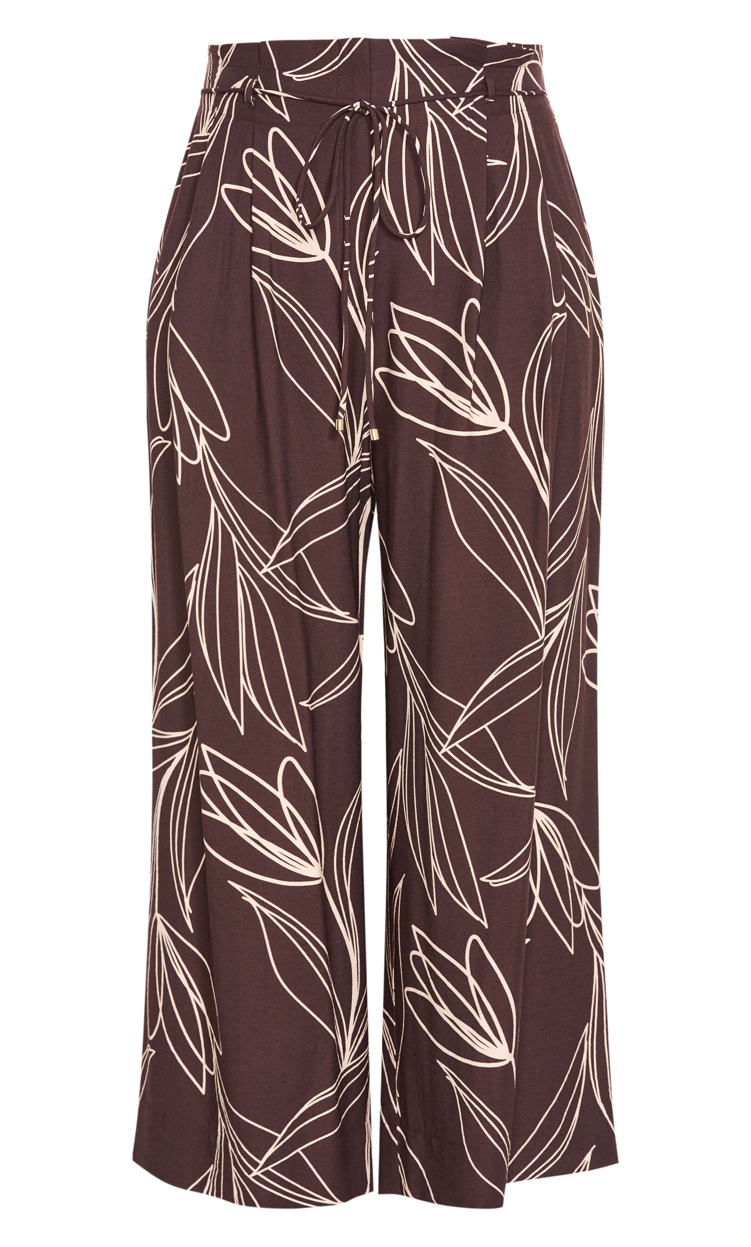 Athena Bloom Print Wide Leg Pant, BROWN, alternate image number 6