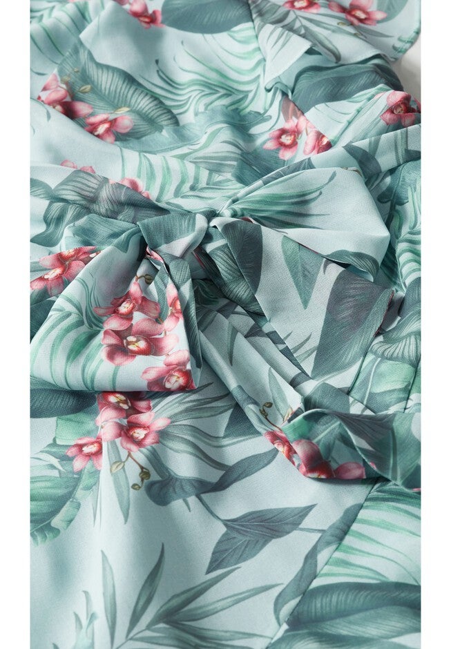 Flirty Tier Print Maxi Dress - seafoam, GREEN, alternate image number null