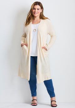 Raglan Sleeve Duster Cardigan