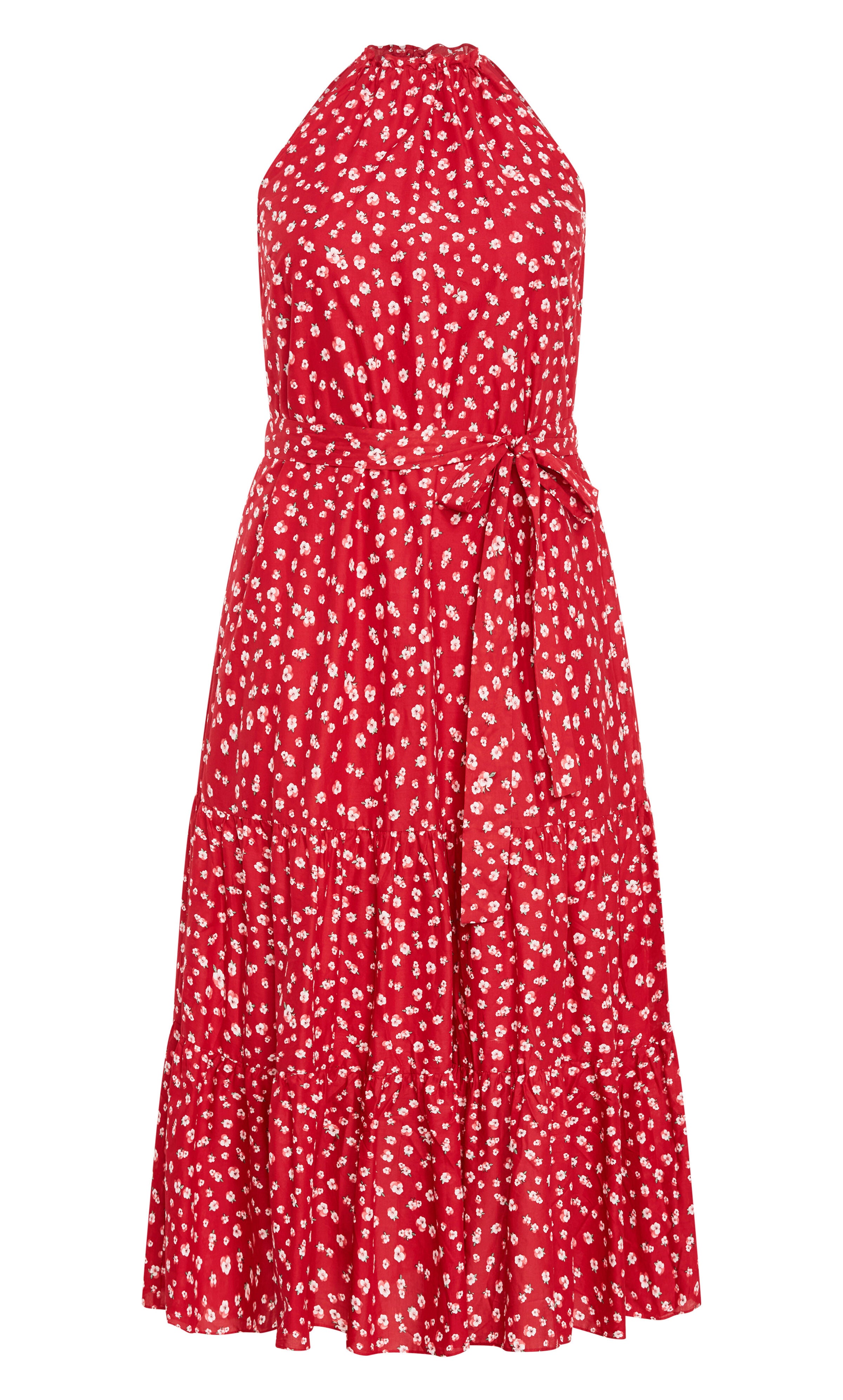 Kiana Print Maxi Dress, RED, alternate image number 3