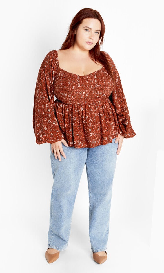Dahlia Top - spice, ORANGE, alternate image number 2