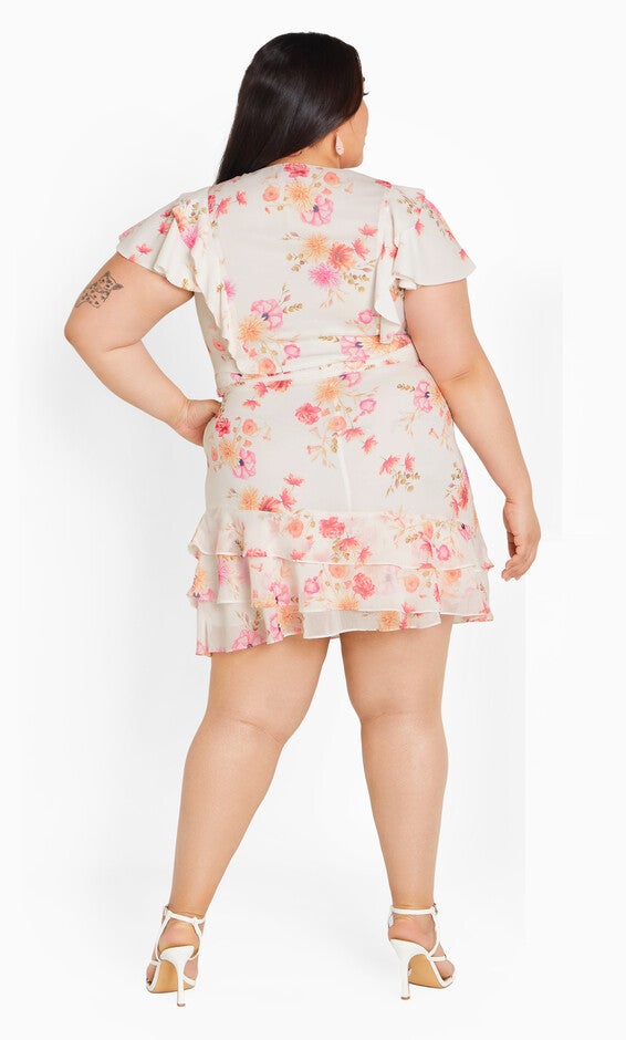Romantic Print Dress - ivory, IVORY PATRICE BLOOM, alternate image number 3
