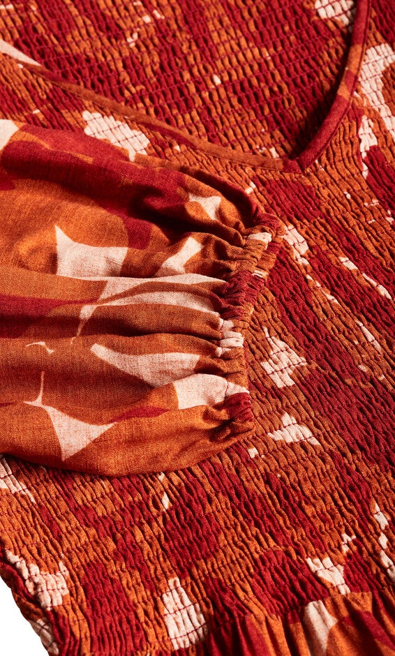 Poppy Print Top - amber, AMBER, alternate image number null