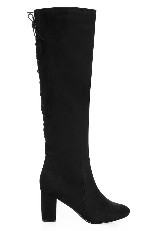 WIDE FIT Perry Knee High Boot - black, BLACK, on-hover image number null