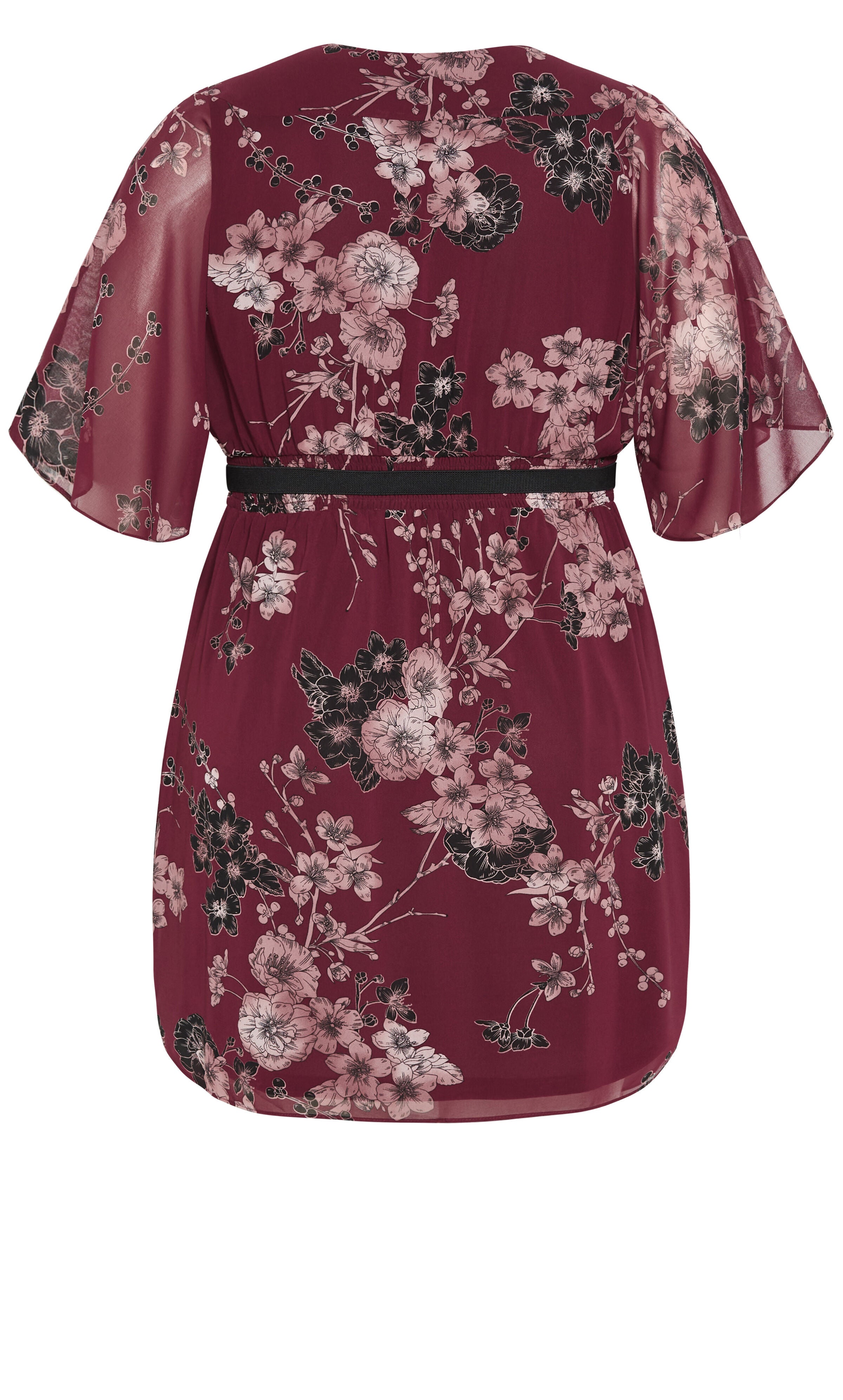 Bold Blossom Wrap Dress - ruby, RUBY BOLD BLSM, alternate image number 5