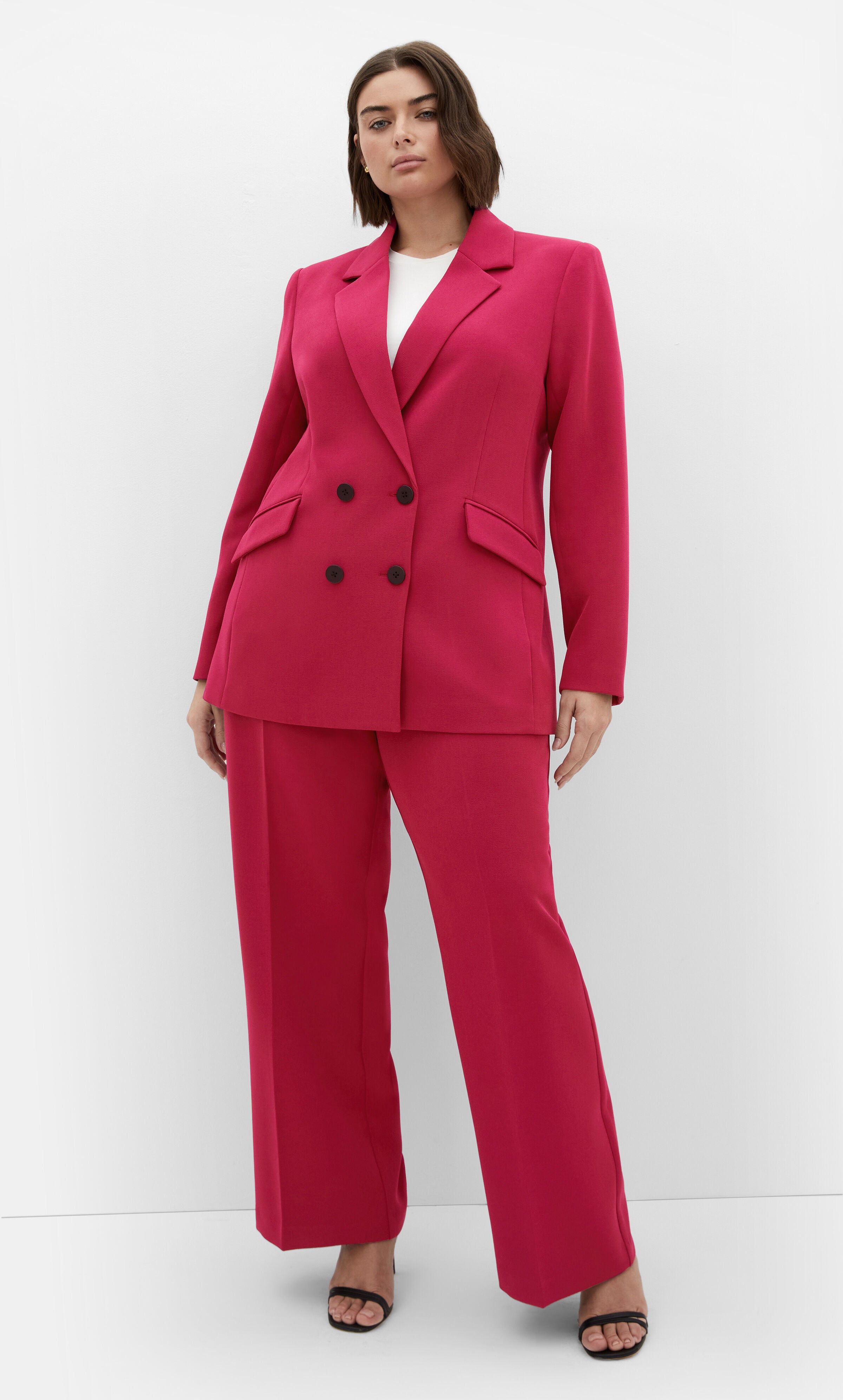 Oversized Alexis Blazer - deep rose, RED, hi-res image number 0