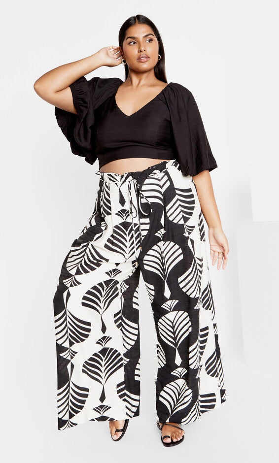Peta Print Pant - black, BLACK, hi-res image number null