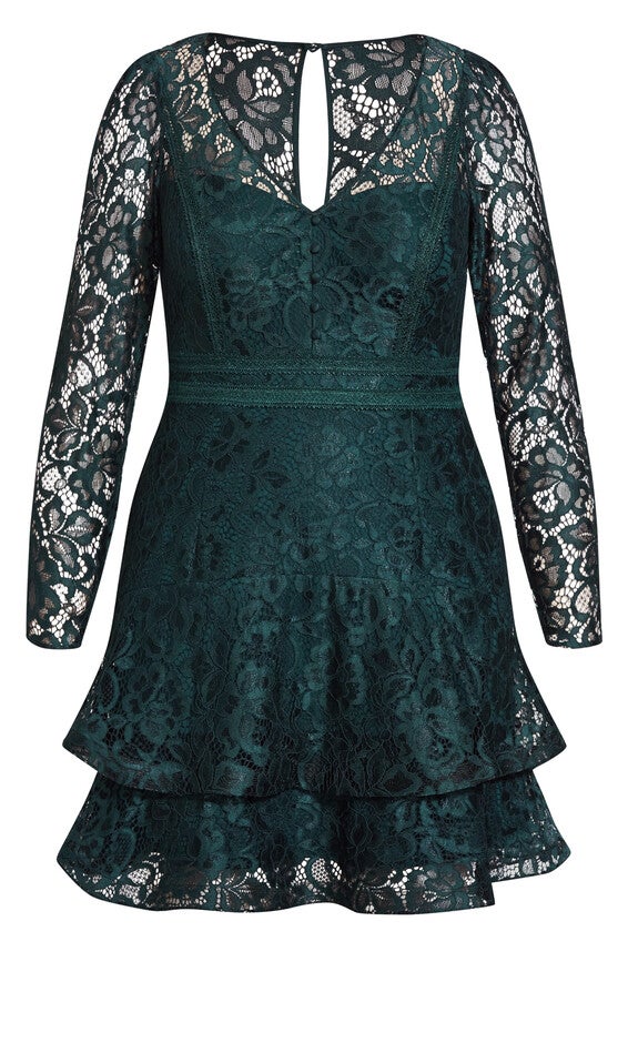 Lace Lover Dress - emerald, GREEN, alternate image number 4