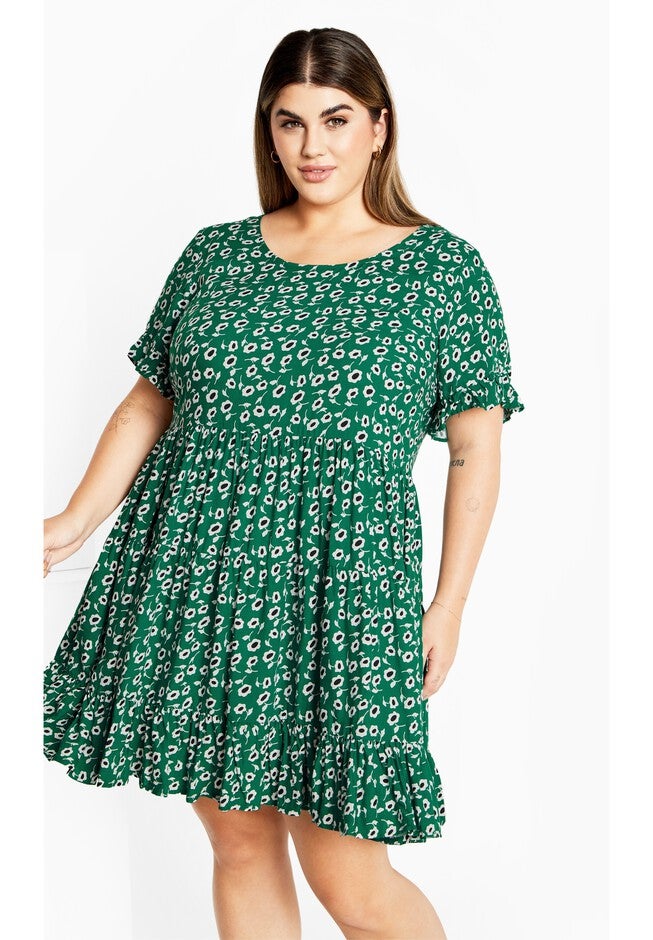 Nikki Print Dress - sweet daisy, GREEN, alternate image number null