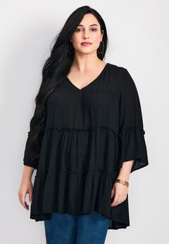 Amy Tiered Bell Sleeve Blouse