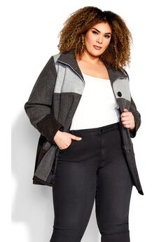 Color Block Stripe Jacket