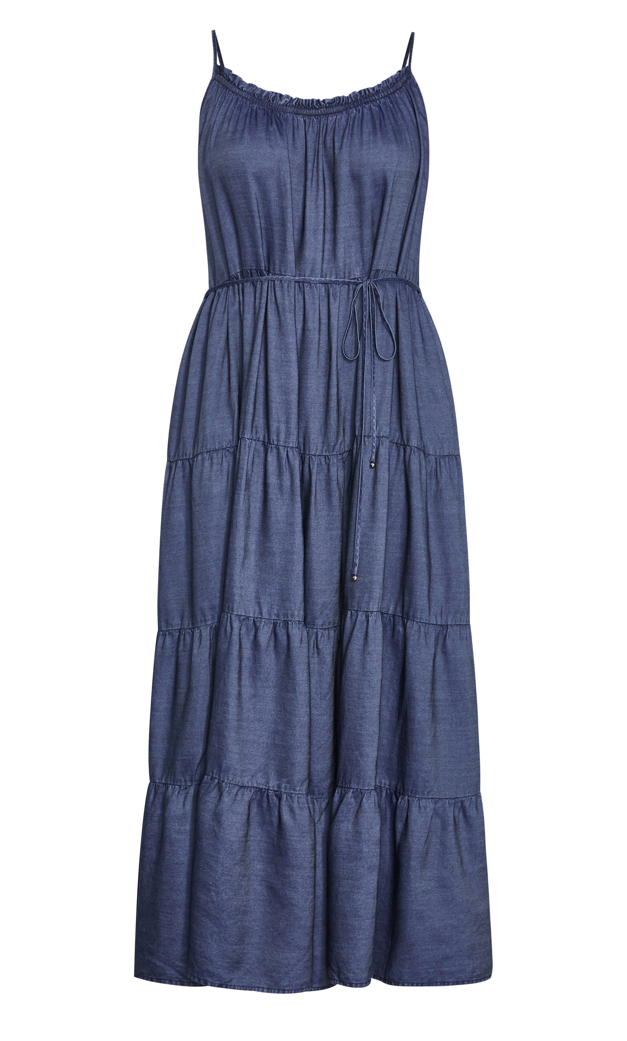 Island Tier Maxi Dress - dark wash, BLUE, alternate image number 4