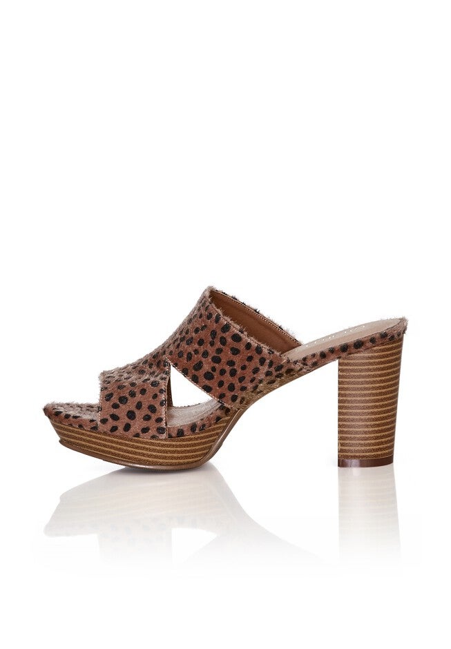 WIDE FIT Remy Animal Mule - tan, BROWN, alternate image number null