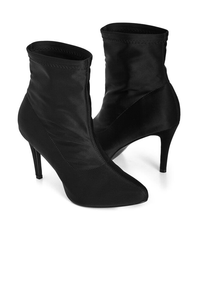 WIDE FIT Sassy Sock Boot - black, BLACK, alternate image number null