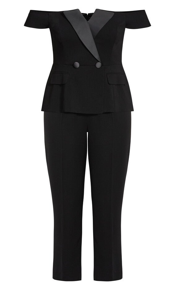 Sexy Tux Jumpsuit - black, BLACK, alternate image number 3