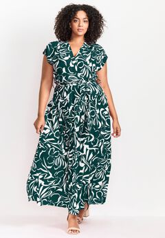 Plus Size Emerald Green Maxi Dress
