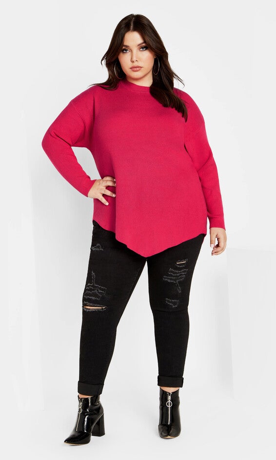 Madison Sweater - raspberry, RASPBERRY, alternate image number null