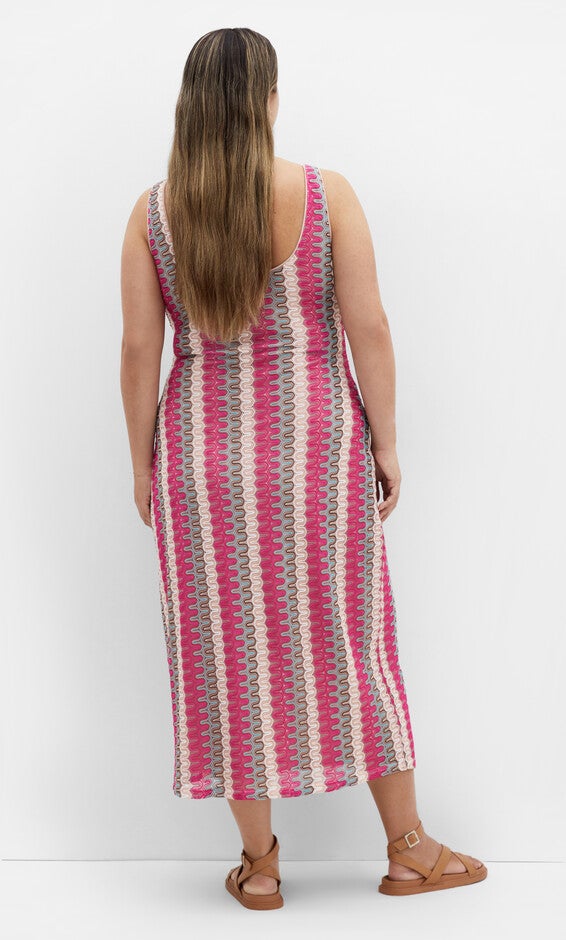 Leilani Stripe Dress - pink, ORANGE, alternate image number null