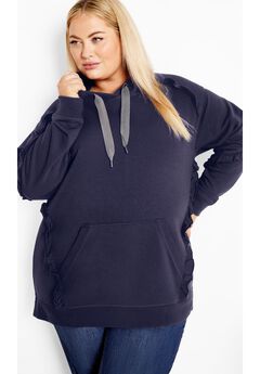 Frill Plain Hoodie
